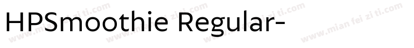 HPSmoothie Regular字体转换